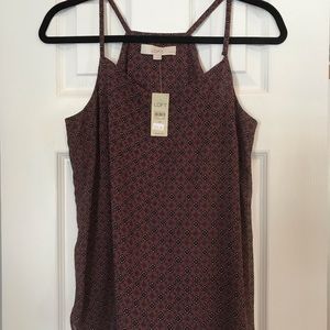 Loft spaghetti strap blouse. Loose fitting. Built in 2nd layer. Size SP